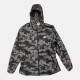 Adidas Originals Camo Print Hooded Track Jacket Grey Black Pre Owned